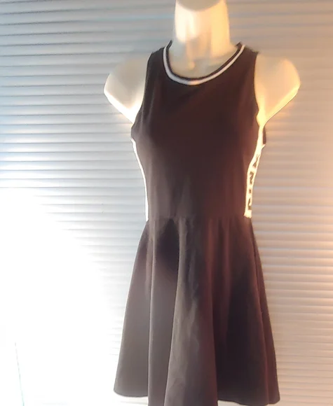 black and pink skater dress Pink Abstract Skater Dress